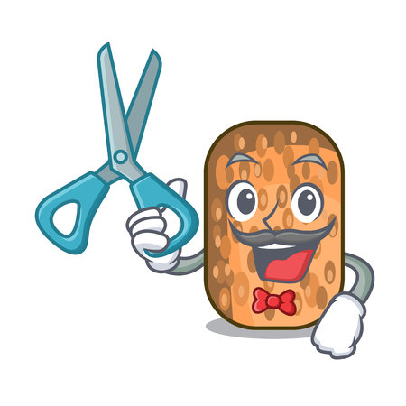 Barber tempeh fried in the shape cartoon vector illustrartionのイラスト素材