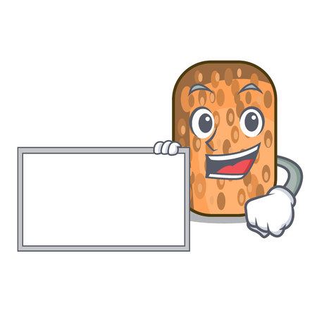 With board tempeh fried in the shape cartoon vector illustrartionのイラスト素材