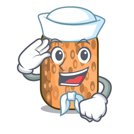 Sailor tempeh fried in the shape cartoon vector illustrartionのイラスト素材