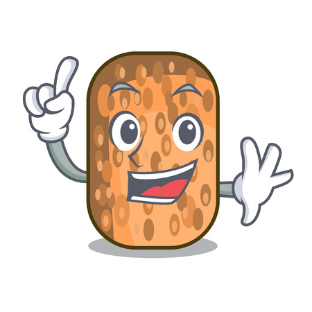Finger fried tempeh on the mascot plate vector illustrationのイラスト素材