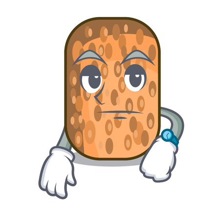 Waiting fried tempeh on the mascot plate vector illustrationのイラスト素材