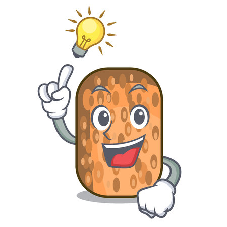 Have an idea fried tempeh on the mascot plate vector illustrationのイラスト素材