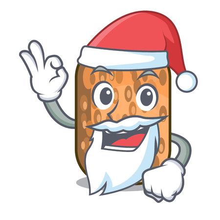 Santa fried tempeh on the mascot plate vector illustrationのイラスト素材