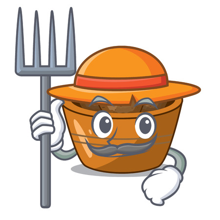 Farmer jamun gulab in a cartoon bowl vector illustrationのイラスト素材