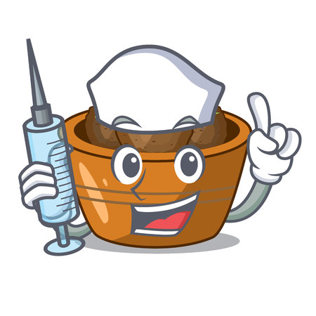 Nurse gulab jamun on the character table vector illustartionのイラスト素材