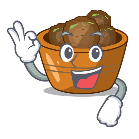 Okay gulab jamun on the character table vector illustartionのイラスト素材