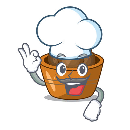 Chef gulab jamun on the character table vector illustartionのイラスト素材