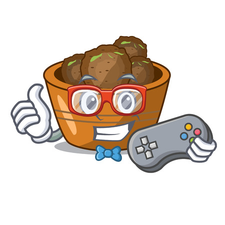 Gamer gulab jamun a very delicious cartoon vector illustartionのイラスト素材