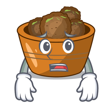 Afraid gulab jamun a very delicious cartoon vector illustartionのイラスト素材