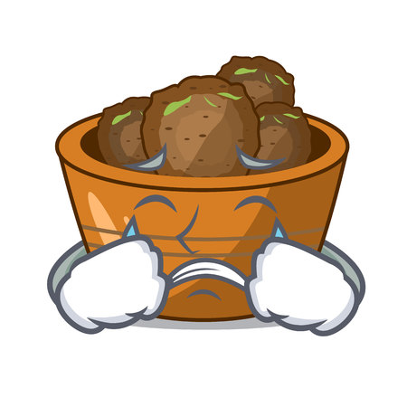 Crying gulab jamun a very delicious cartoon vector illustartionのイラスト素材