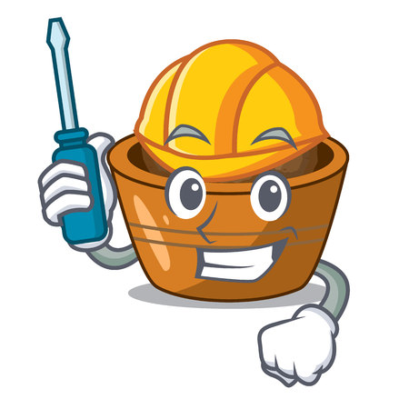 Automotive gulab jamun sprinkled with sugar mascot vector illustartionのイラスト素材