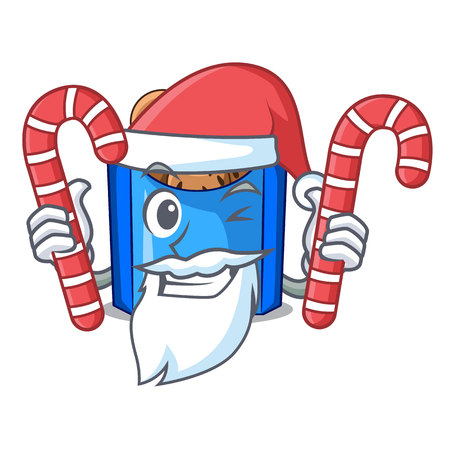Santa with candy fried falafel served at the mascot vector illustratinのイラスト素材