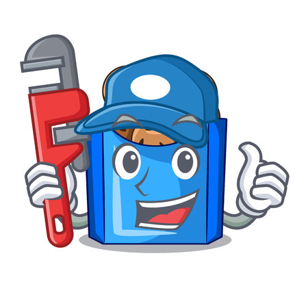 Plumber fried falafel served at the mascot vector illustratinのイラスト素材