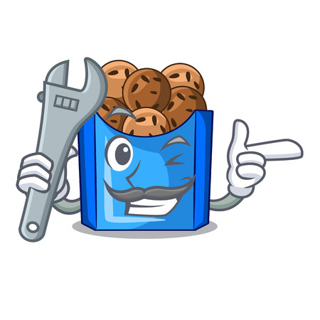 Mechanic fried falafel served at the mascot vector illustratinのイラスト素材