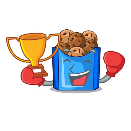 Boxing winner fried falafel served at the mascot vector illustratinのイラスト素材