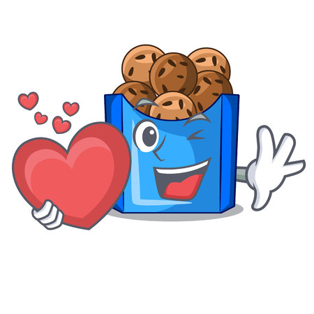 With heart fried falafel is on character plates vector illustrationのイラスト素材