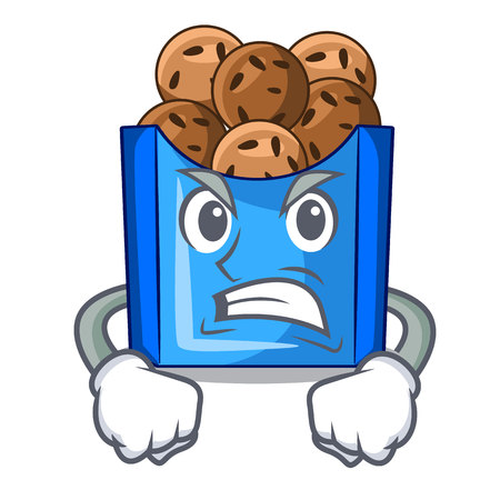 Angry fried falafel is on character plates vector illustrationのイラスト素材