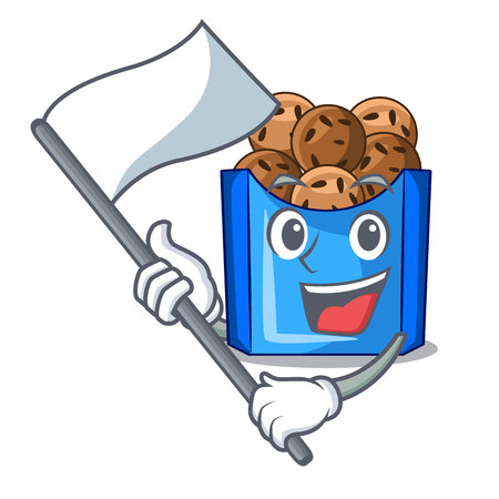 With flag fried falafel served at the mascot vector illustratinのイラスト素材