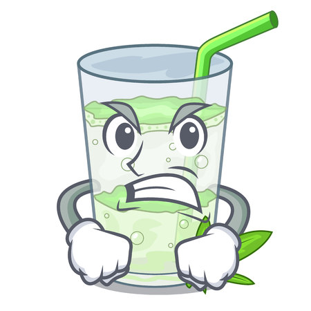 Angry water lassi bhang in character cup vector illustartionのイラスト素材