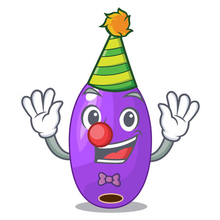 Clown fruit jambolan isolated in the mascot vector illustrationのイラスト素材