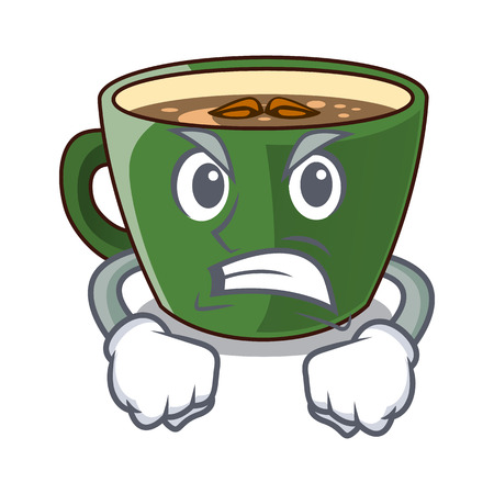 Angry Indian masala tea in cartoon cup vector illustartionのイラスト素材