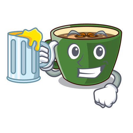 With juice Indian masala tea in cartoon cup vector illustartionのイラスト素材