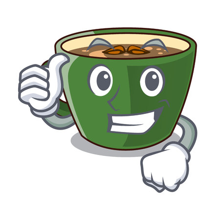 Thumbs up Indian masala tea on character board vector illustrationのイラスト素材