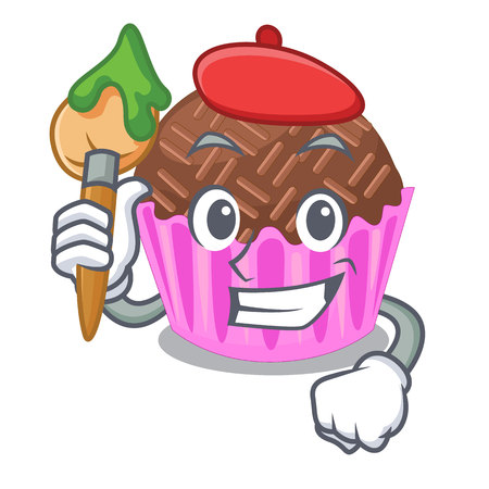 Artist bragadeiro in a variety of cartoon vector illustartionのイラスト素材