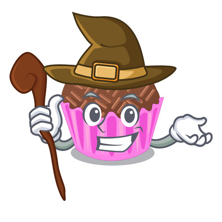 Witch bragadeiro presented in the character jar vector illustartionのイラスト素材