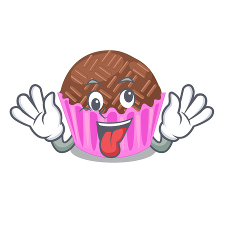 Crazy brigadeiro is wrapped in a mascot vector illustartionのイラスト素材