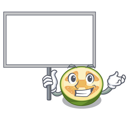 Bring board feijoa fruit in a cartoon basket vector illustartionのイラスト素材