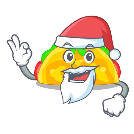 Santa omelatte fried isolated on the mascot vector illustrationのイラスト素材