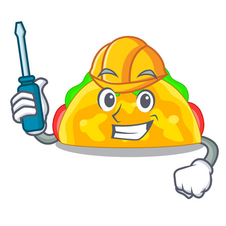 Automotive omelatte fried isolated on the mascot vector illustrationのイラスト素材