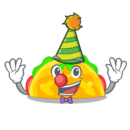 Clown omelatte fried isolated on the mascot vector illustrationのイラスト素材