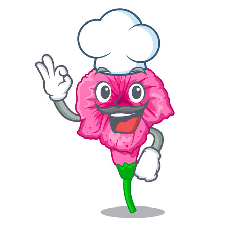 Chef petunia flowers on the stalk cartoons vector illustrationのイラスト素材