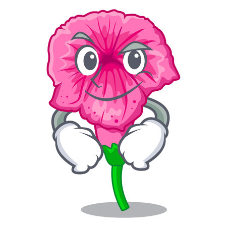 Smirking petunia flowers on the stalk cartoons vector illustrationのイラスト素材