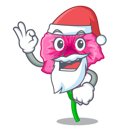 Santa petunia in a mascot flower basket vector illustrationのイラスト素材