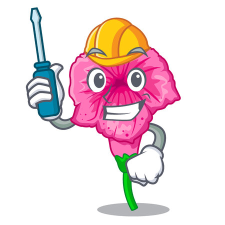 Automotive petunia in a mascot flower basket vector illustrationのイラスト素材