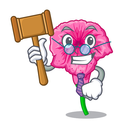 Judge petunia in a mascot flower basket vector illustrationのイラスト素材