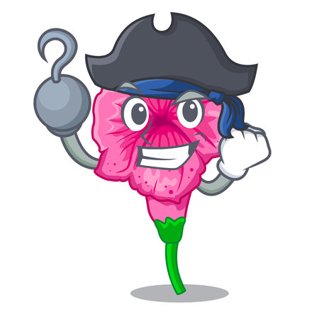 Pirate petunia flowers on cartoon home page vector illustrationのイラスト素材