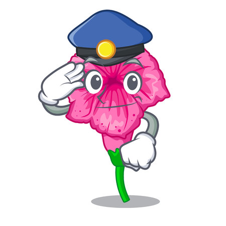 Police petunia flowers on cartoon home page vector illustrationのイラスト素材