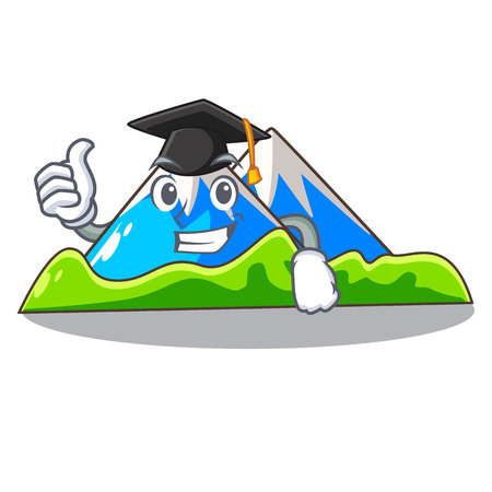 Graduation miniature mountain in the character form vector illustrationのイラスト素材