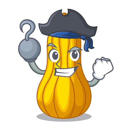 Pirate squash slices in a cartoon bowl vector illustrationのイラスト素材