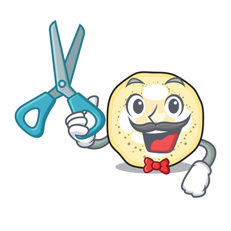 Barber eggplant slices in the cartoon form vector illustrationのイラスト素材