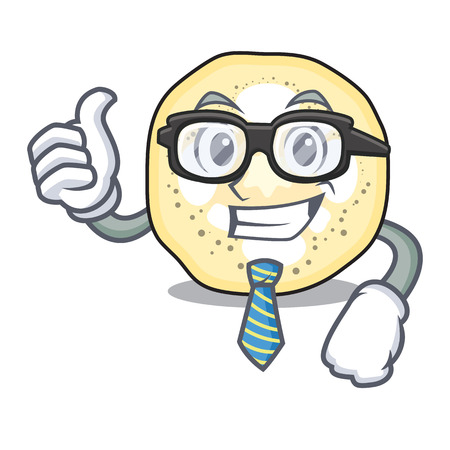 Businessman eggplant sliced on the character board vector illustrationのイラスト素材