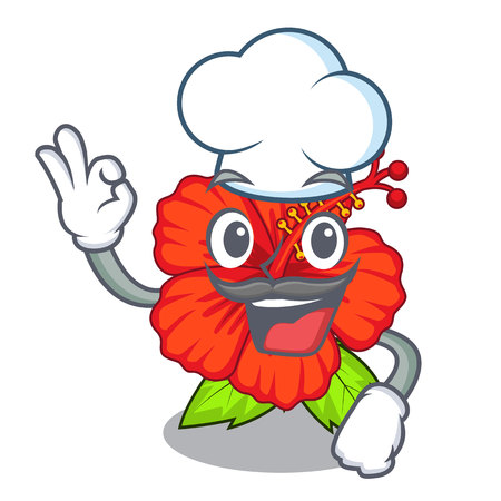 flower hambiscus in a cartoon pot vector illustrationのイラスト素材