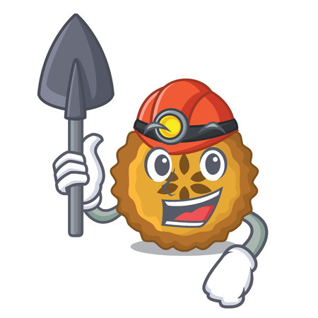 Miner apple pie on the character board vector illustrationのイラスト素材