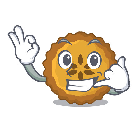 Call me apple pie isolated in the mascot vector illustrationのイラスト素材