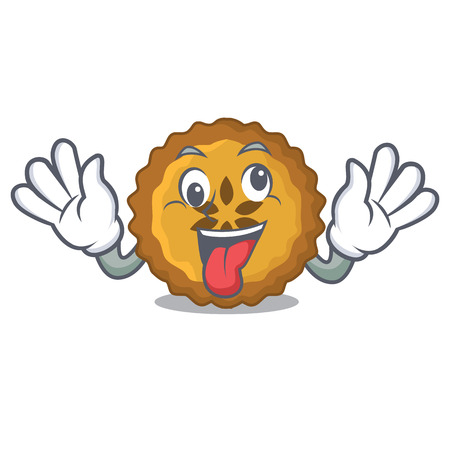 Crazy apple pie isolated in the mascot vector illustrationのイラスト素材