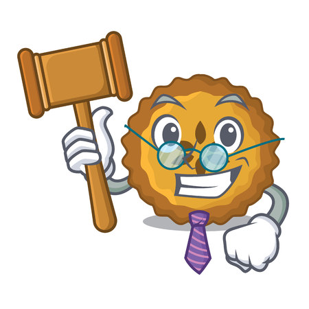 Judge apple pie isolated in the mascot vector illustrationのイラスト素材